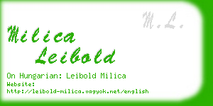 milica leibold business card